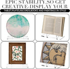 Jetec Acrylic Book Stand Clear Easel Stand for Display Acrylic Plate Postcard Picture Display Holder for Picture Book Decorative Plate Platter Photo(6 x 4 x 5.5 Inch)