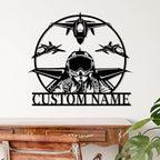 Personalized Metal Airplane Wall Art, Airplane Name Sign, Customized Pilot Name Sign, Airplane Hangar Sign Decor, Aviation Home Office Decor, Large Outdoor Decor, Pilot Gifts, Aircraft Lovers Gift