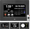 Memwake Digital Alarm Clock, Multiple Alarm Functions, Clock with Date and Day, Digital Alarm and Electronic Calendar for Seniors (White, 7 inch) (7-inch Black WiFi)