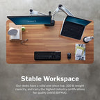 Vari Classic Electric Standing Desk - VariDesk Height Adjustable Sit/Stand Desk - Dual Motor with Memory Presets, Stable T-Style Legs - Gaming or Home Office Workstation - 60”x30”, Butcher Block