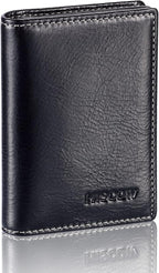 Leather Business Card Case Holder for Men & Women, Italian Calfskin
