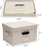 Remowith Greeting Card Organizer and Storage Box with 20 Pcs Adjustable Dividers, Storing Cards with 84 Pcs Labels Perfect for Storing Greeting Cards, Envelopes, Photos 2 Pack Beige