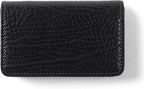 Leatherology Premium Ebony Business Card Case, Magnetic Closure ID Holder, Full Grain Leather