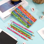 100 Pcs Motivational Pencils Bulk, Rainbow Inspirational School Pencils for Classroom, Cute Pencil with Encourage Positive Sayings, Back to School Supplies for Kids Student Teacher Classroom Reward
