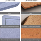Large Bulletin Board - 48 x 36 Inches, Decorative Felt Pin Board for Wall - 4' x 3' Foldable Photo Display Board with Self-Adhesive Tape, Includes 20 Push Pins - Lavender Blue