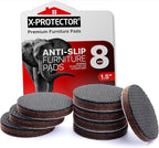 Non Slip Furniture Pads X-Protector - 8 PCS 1 1/2” - Premium Furniture Grippers - Self-Adhesive Rubber Feet for Furniture - Keep Furniture in Place!