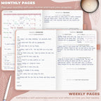 Clever Fox Self-Care Journal – Daily Reflection Notebook – Mental Health & Personal Development Planner, Meditation & Mood Log, A5 (Light Pink)