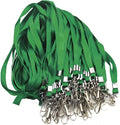 Beebel Lanyard Bulk Lanyards for Id Badges Flat Lanyard with Badge Clip Swivel Hook 50 Pack (Green)