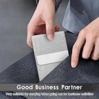 Business Card Holder with Ultra Slim Design, Business Card Case with Premium PU Leather, Suit Pocket Metal Card Holder for Women/Men, Magnetic Closure Quick Access Cards