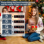 LED Countdown Clock, 999 Days, 23 Hours, 59 Minutes, 59 Seconds, Event Countdown Clock/Factory Accepts Your Exclusive Customization (1.0 inch 9-bit red LED)