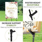 VAIIGO 63" Easel Stand for Wedding Sign Poster Display Easel Floor Adjustable Metal Black Art Easel Instant Folding Tripod Easel for Painting Canvas Wedding Welcome Sign Stand, 1Pack