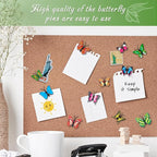 50Packs Butterfly Push Pins Decorative Push Pins Colorful Thumb Tacks Cute Thumbtacks for Corkboard Bulletin Board Wall for Office Decor Home Cubicle Decorations Hanging