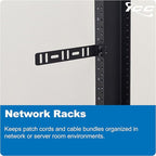 ICC 6” Metal L-Shaped Cable Management Bracket, Vertical/Horizontal, Rack or Wall Mount, Pack of 25 – Cable Organizer for Data Centers and Network Racks