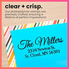 ExcelMark Personalized Return Address Stamp – Custom Self Inking Rubber Stamp (Large, Great Vibes)