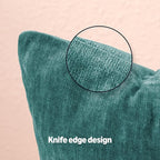 Amazon Basics Chenille Throw Pillow Covers, Home Decor Cushion Cover for Bedroom Living Room Couch Bed, 16" W × 16" L, Deep Teal