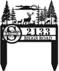 Personalized Metal Adress Sign With Stakes，Custom Yard Signs for Houses with Stakes,Address Signs for Yard, Home Address Signs for House,House Numbers for Outside，Garden Gift(16''-40'') Height