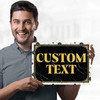 Custom Sign, Custom Street Sign, 11 Font Colors, 13 Font Styles, 4 Hole Options, 22 Sizes, 10x14 Inches, Rust Free DiBound, Fade Resistant, Made in USA by My Sign Center (Marble Tile)