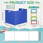 24Pack Desk Dividers for Students 14 × 17.5 × 14 Inch Plastic Durable and Waterproof Black Privacy Folders Shields Test Dividers with Classroom Privacy Boards for School Study Supplies (Muticolored)