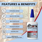 CYAFIXED Professional Grade Cyanoacrylate Super Glue, Super Thin Viscosity CA Glue for Woodworking, 2 oz. (56.8 Grams) - Instant Adhesive for Woodturning, Pen Turning, Finish & Hobby