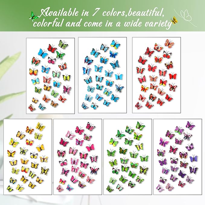 50Packs Butterfly Decorative Push Pins Blue Thumbtacks Cute Thumb Tacks Pushpins for Cork Board Bulletin Board Wall for Office Home Cubicle Decor Decorations Hanging