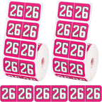 1000pcs 2026 Year Stickers, 3/4x1-1/2 Inch 26 Year Colored Self-Adhesive Stickers File Folder Labels Decals for Tab File Folders Office Supplies (Rose Red)