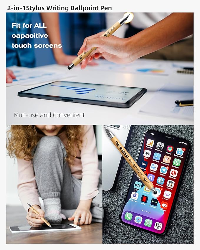 Christian Inspirational Pens With Bible Verse Stylus Ballpoint Pens Black Ink Bulk Motivational Christian Gifts for Women Men Bible Study Supplies for The Office Gifts 20 Count