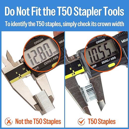 meite 21 Gauge Upholstery Staples, 1/2-Inch Crown with 1/2-Inch Length Galvanized Heavy Duty Staples for Staple Guns MT8016, MT8016S, and MT8016SLN(10 Boxes)