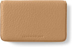 Leatherology Camel Full Grain Leather Business Card Case – Slim Professional Card Holder with Magnetic Closure | Fits 20 Business or 9 Credit Cards