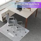Vicwe Office Chair Mat for Carpet, 36''x 48'' Heavy Duty Chair Mat for Carpeted Floors, Easy Rolling Hard Mat for Office Chair on Carpets, Anti-Slip Carpet Protector Mat Clear,Ship Flat