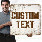 Custom Sign, Custom Street Sign, 11 Font Colors, 13 Font Styles, 4 Hole Options, 22 Sizes, 24x24 Inches, Rust Free DiBound, Fade Resistant, Made in USA by My Sign Center (Rustic)