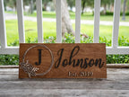 Custom Family Name Sign | Personalized Wooden Wedding Gift | Rustic Last Name Wood Plaque | Established Date Sign |Аnniversаrу (Johnson Style)