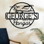 Personalized Metal Airplane Wall Art, Airplane Name Sign, Customized Pilot Name Sign, Airplane Hangar Sign Decor, Aviation Home Office Decor, Large Outdoor Decor, Pilot Gifts, Aircraft Lovers Gift