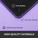 Reniteco Waterproof Large Gaming Mouse Pad with Durable Stitched Edges, Non-Slip Rubber Base, Grainy Jacquard Mouse Mat Desk Pad for Home Office Gaming, 31.5''x11.8''x0.12'', Purple