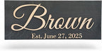 Custom Family Name Sign | Personalized Wooden Wedding Gift | Rustic Last Name Wood Plaque | Established Date Sign |Аnniversаrу (Brown Style)