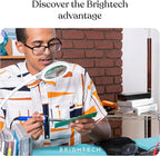 Brightech LightView Pro Flex 2 in 1 Magnifying Desk Lamp, 1.75x Light Magnifier, Adjustable Gooseneck Magnifying Glass with Light for Crafts, Reading, Close Work