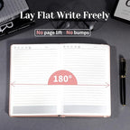 CAGIE Textured Hardcover Lined Journal for Women and Men, A5 Leather Journal Notebook with 256 Pages, 100GSM Paper – College Ruled Journaling Notebook for Writing, Work, School, Daily Diary
