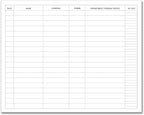 BookFactory Visitor Log Book/Visitor Register/Visitor Sign-in Book - 120 Pages, 8 7/8'' x 7'' - White Bonded Leather Cover, Section Sewn Hardbound (Made in USA)