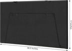 Under Desk Privacy Panel 39 in. Wide Modesty Panel For Desk - 17 in. Tall Black Faux Leather Desk Skirt for Office Desk with Cable Management Net, Perfect for 40 in. Work Station