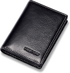 Leather Business Card Case Holder for Men & Women, Italian Calfskin