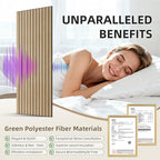 TO-TH Wood-Look Sound Panels, 4 Pack 47.2” x 23.6” Soundproof Wall Panels, Decorative Acoustic Panels,Wood Panels for Wall for Home, Office, Basement, Teak with Mitered Edges