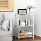 M MZG 450 lbs Wire Storage Shelving 3-Tier Utility Shelving Unit Steel Organizer Wire Rack for Home,Kitchen,Office,White (11.8" D x 17.7" W x 26.4" H)