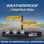 Custom Right Arrow Metal Sign by DC | Directional Signs for Indoor & Outdoor Use | Personalized Rust-Free Metal Yard Display | Customized Weatherproof Road Arrow Marker | Multiple sizes | Made in USA