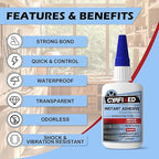 CYAFIXED Professional Grade Cyanoacrylate Super Glue, Medium Viscosity CA Glue for Woodworking, 2 oz. (56.8 Grams) - Instant Adhesive for Woodturning, Pen Turning, Hobby Models & Most Wood Bonding