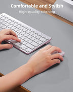 Leather Desk Pad Protector, Mouse Pad, Office Mat, Non-Slip PU Leather Blotter, Laptop Pad, Waterproof Writing Pad for Office and Home (Light Grey, 31.5" x 15.7")
