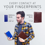 Gallery Leather Small Address Book with Alphabetical Tabs up to 403 Records, Leather Notebook Hardcover, Telephone and Address Books - 6x3.25", Pocket Address, Acadia Burgundy