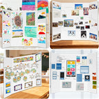20 Pack Trifold Poster Board (26" x 17"), White Poster Board for Science Fairs, School Projects, Graduation Party, Event Displays, and Business Presentations