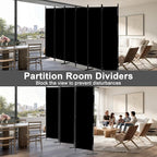 Kecreque 6 Panel Room Divider,6ft Folding Screen Portable Wall Partition Room Divider with 4 Metal Feet,Privacy Screen Indoor Doubles as a Cubicle Wall,Suitable for Bedroom Dressing Room Office
