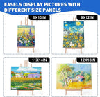 ESRICH 10pcs 17 Inch Tabletop Easels,Wood Easel for Painting,Tripod, Paint Party Easel, Kids Student Desktop Easel for Painting,Paint Easel for Canvas Paint