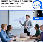 USB Type C Presentation Clicker with Battery & Timer Display, Wireless Presenter Remote PowerPoint Clikcer for Mac Computer