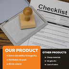 Metal Case Stamp Pad Medium Size, Purple Color - Size: 3" x 4" - Choose from 15 Ink Colors